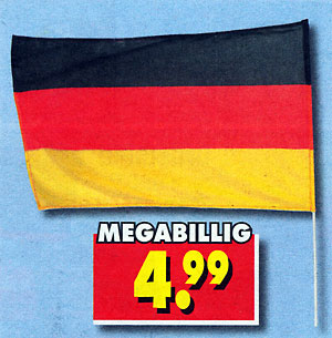 Deutschlandflagge, megabillig